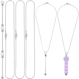 6шт. 304 цепочки из нержавеющей стали в форме змеи, с 6шт. железных прутьев, брелоков с бусинами