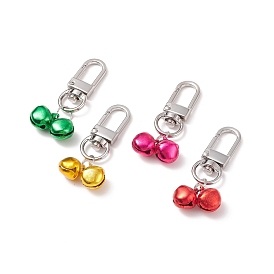 Décorations pendantes de cloche en aluminium, avec fermoir pivotant, breloques à clipser, pour porte-clés, sac à main, ornement de sac à dos, marqueur de point