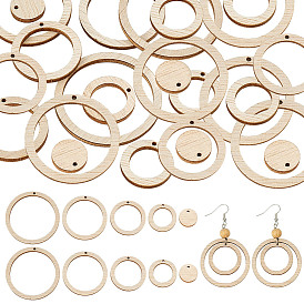 50шт. подвески из фанеры для сережек, сделанные своими руками, кольцо и вокруг