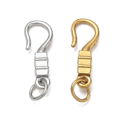 304 Stainless Steel S-Hook Clasps, with Jump Ring