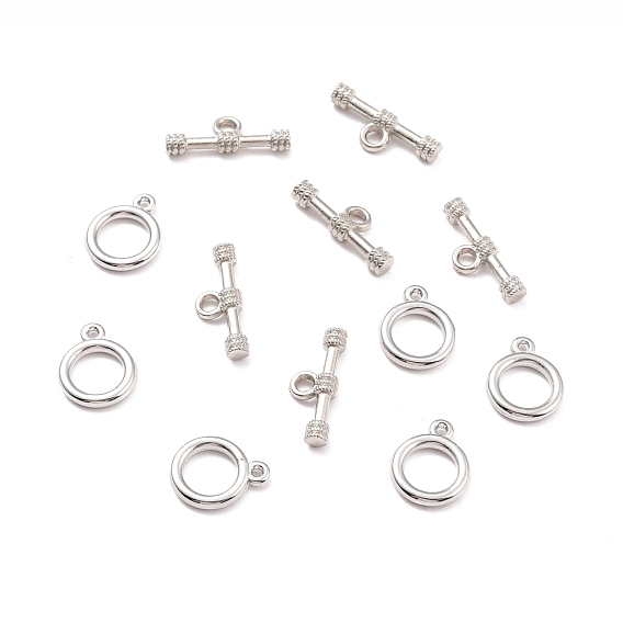 Tibetan Style Alloy Toggle Clasps, Ring & Bar