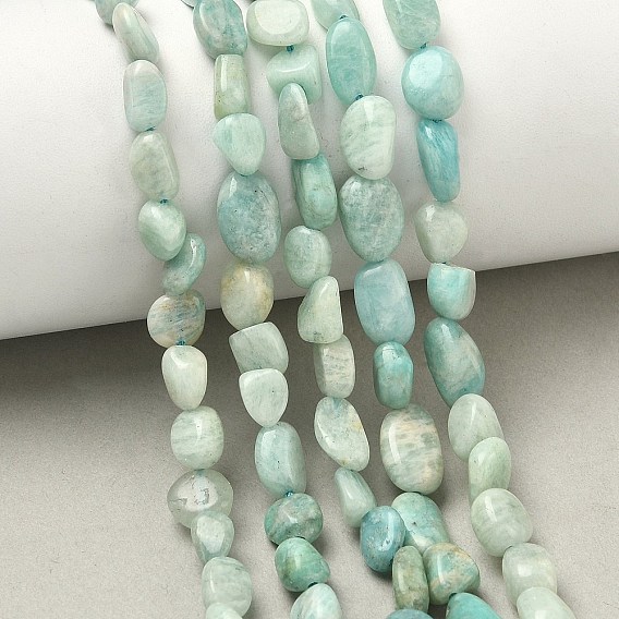 Природных амазонит бисер нитей, самородки, упавший камень