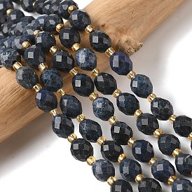 Натуральные нити из бисера, граненые, рис, с бисером