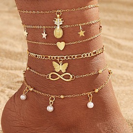 Многослойные браслеты из сплава для женщин