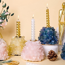 Natural Gemstone Candle Holders