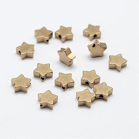 Brass Beads, Star, Nickel Free