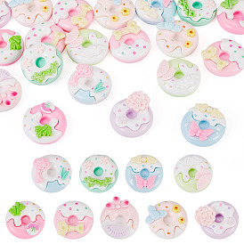 20 Кабошоны из непрозрачной смолы, пончик