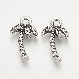 Tibetan Style Alloy Pendants, Cadmium Free & Nickel Free & Lead Free, Coconut Tree