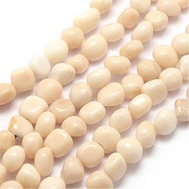 Natural White Jade Beads Strands, Nuggets