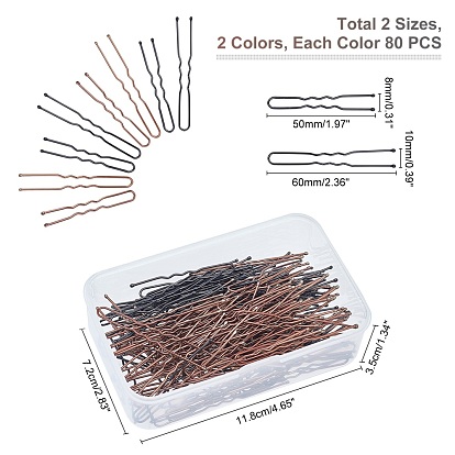 Аксессуары для волос железа волос вилки выводы, окрашеные, заколки для прически
