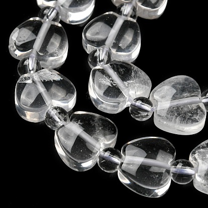 Natural Quartz Crystal Beads Strands, Rock Crystal Beads, Apple