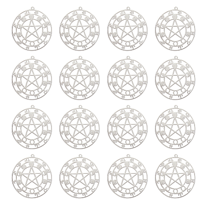 16шт 201 нержавеющая сталь, лазерная резка, плоская круглая 12 со знаками китайского зодиака