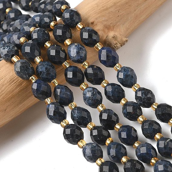 Натуральные нити из бисера, граненые, рис, с бисером