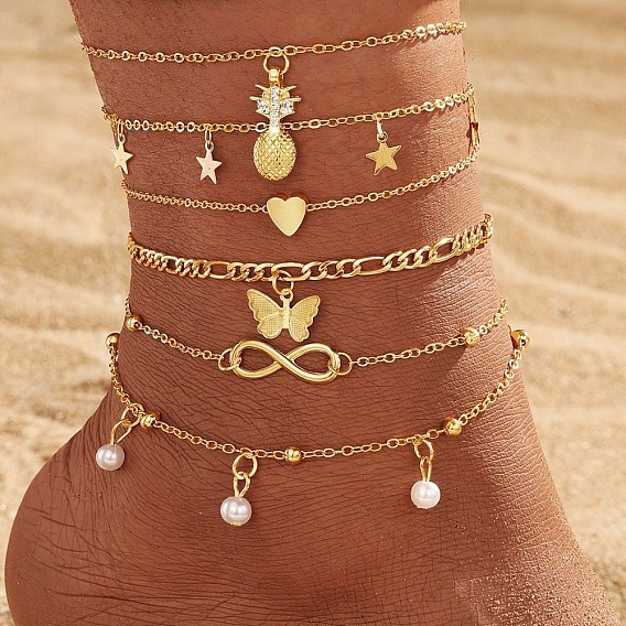 Многослойные браслеты из сплава для женщин