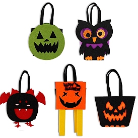 Halloween Theme Felt Cloth Candy Treat Tote Bags
