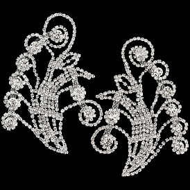 1Pair Brass Rhinestone Wedding Dress Decoration Accessories