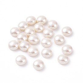Shell Pearl Half Drilled Beads, Half Round