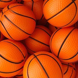 Мини-имитация баскетбольного мяча из искусственной кожи для украшения кукол, притворяясь опорными украшениями