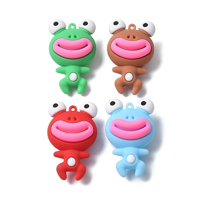 Пластиковые подвески из пвх, лягушка с красной губой