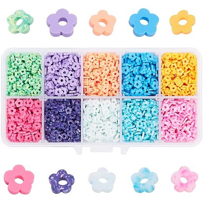 Perles en fimo faits à la main, fleur