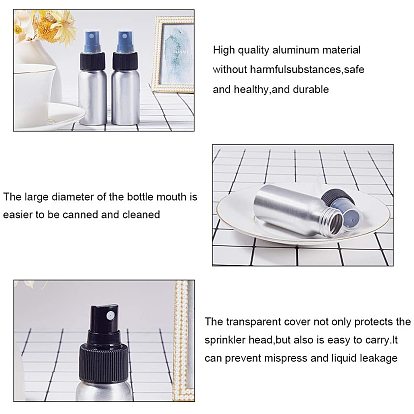 Botellas de aluminio recargables, rociador de salón de peluquería, botella de agua pulverizada, Platino