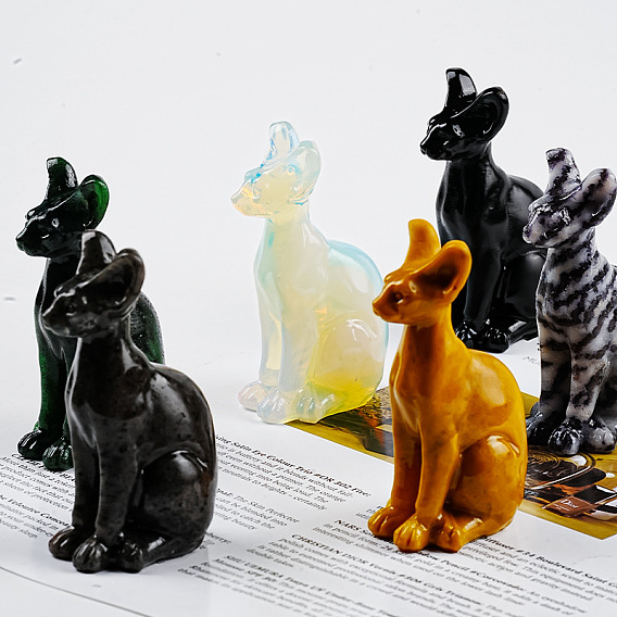 Драгоценный камень в форме египетской кошки, украшения для дома, украшение рабочего стола для дома, автомобиля, офиса