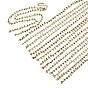 Латунь кабель цепи ожерелье изготовление, с природных драгоценных камней, стойки покрытие, долговечный, реальный 18 k позолоченный, спаянный