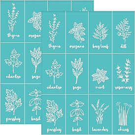 Self-Adhesive Silk Screen Printing Stencil, for Painting on Wood, DIY Decoration T-Shirt Fabric, Turquoise