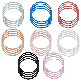 Benecreat 32шт 8 цвета стальная проволока круглые браслеты в виде змеиной цепи набор, гитарные струнные браслеты для женщин