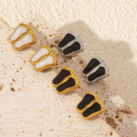 304 серьги-гвоздики из нержавеющей стали с увеличенным размером стопы