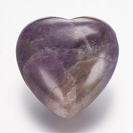 Natural Amethyst Agate Beads, Heart