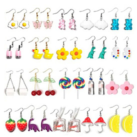 Cute Resin Earrings - Summer Tree Studs, Creative and Lovely Ear Decor.