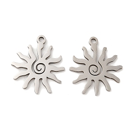 316L Surgical Stainless Steel Pendants, Sun Charm