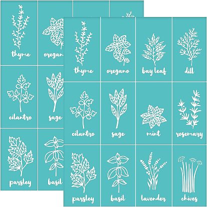 Self-Adhesive Silk Screen Printing Stencil, for Painting on Wood, DIY Decoration T-Shirt Fabric, Turquoise