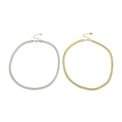 304 женские ожерелья-цепочки из сетки из нержавеющей стали