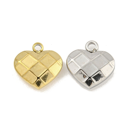 304 Stainless Steel Charms, Heart Charm