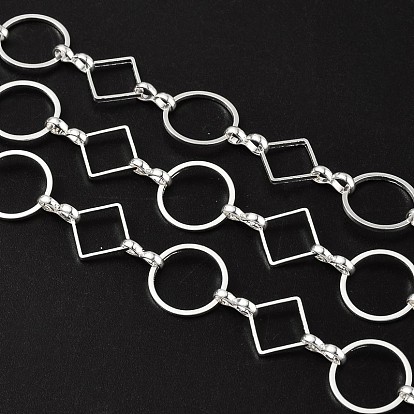 Латунные цепи для ручной работы , несварные, с катушкой, круглые и квадратные, 12x1 мм, 8x8x0.5 мм, 1.2x7.5x3 мм