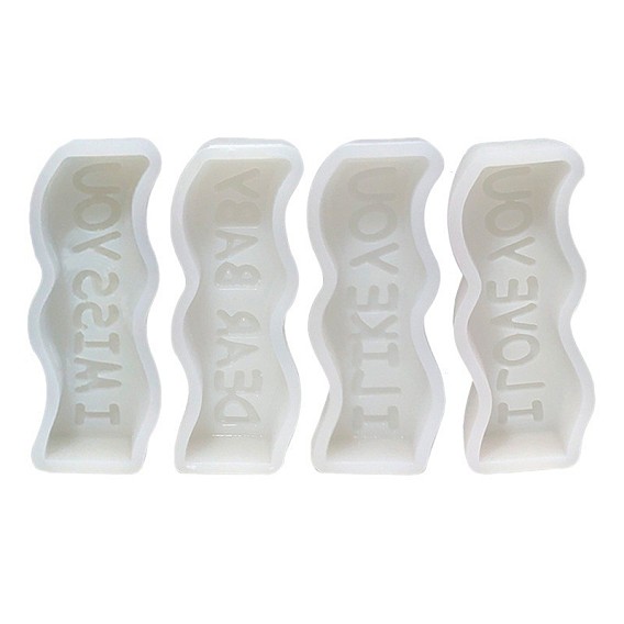 Силиконовые формы для ароматических свечей на День святого Валентина, волнистый столб, формы для изготовления свечей, формы для ароматерапевтических свечей