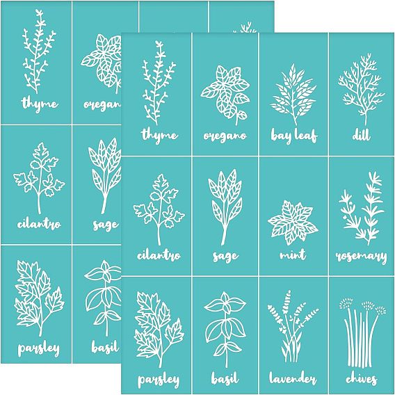 Self-Adhesive Silk Screen Printing Stencil, for Painting on Wood, DIY Decoration T-Shirt Fabric, Turquoise