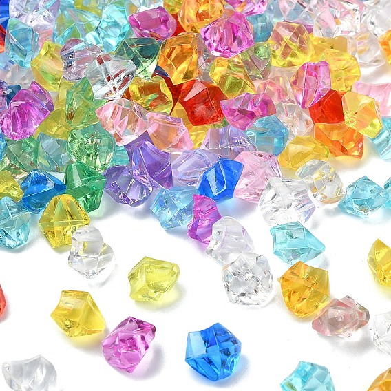 50g прозрачные акриловые бусины, самородки, граненые
