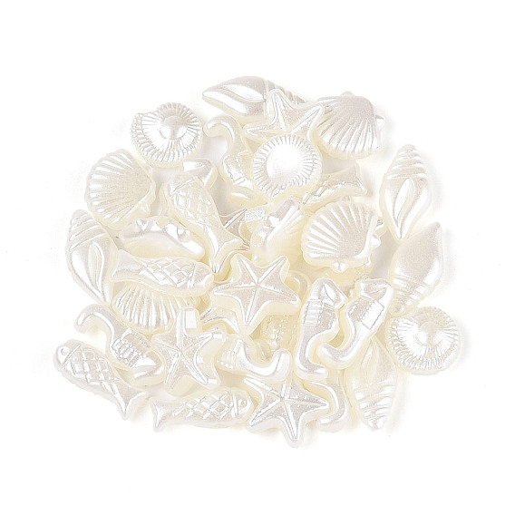 Бусины из искусственного жемчуга из АБС-пластика с океанской тематикой, разнообразные