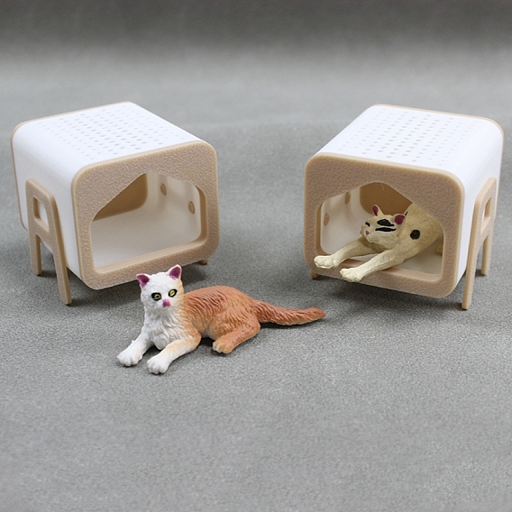 7шт. пластиковый кот с копилкой для кошек миниатюрные украшения, аксессуары для домашнего кукольного домика с микро-ландшафтом, притворяясь опорными украшениями