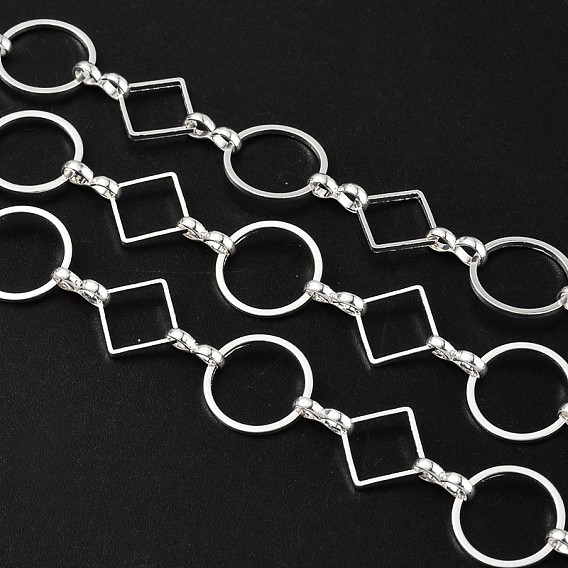 Латунные цепи для ручной работы , несварные, с катушкой, круглые и квадратные, 12x1 мм, 8x8x0.5 мм, 1.2x7.5x3 мм