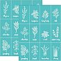 Self-Adhesive Silk Screen Printing Stencil, for Painting on Wood, DIY Decoration T-Shirt Fabric, Turquoise
