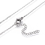 304 Stainless Steel Pendant Necklaces, with Cable Chains and Lobster Claw Clasps, Cross
