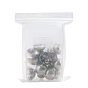 NBEADS Alloy Shank Buttons, 1-Hole, Dome/Half Round
