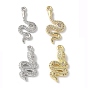 Латунные микропаве прозрачные подвески с фианитом, без кадмия, без никеля и без свинца, змеиные чары