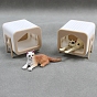 7шт. пластиковый кот с копилкой для кошек миниатюрные украшения, аксессуары для домашнего кукольного домика с микро-ландшафтом, притворяясь опорными украшениями