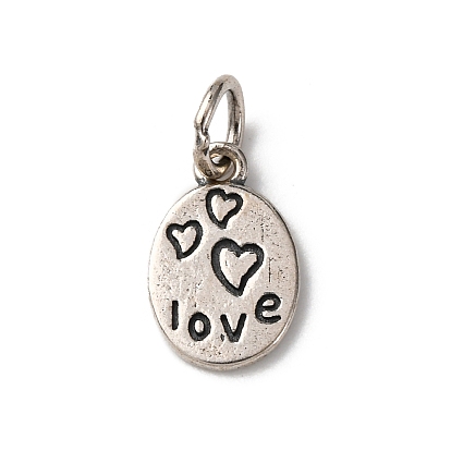 925 подвески из серебра, овальные подвески с узором в виде сердца, с целью перехода в кольце