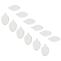 201 Stainless Steel Stamping Blank Tag Pendants, Oval